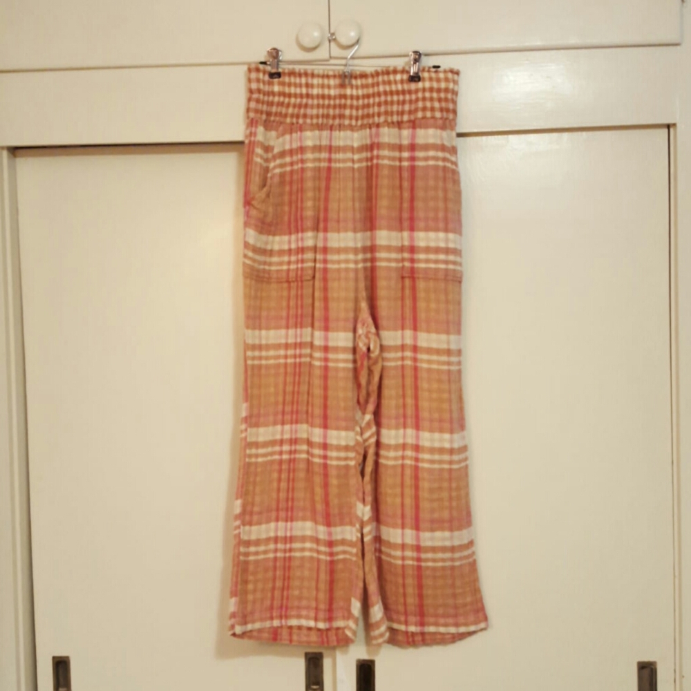 Free People sz M Reverseable wide leg high waist